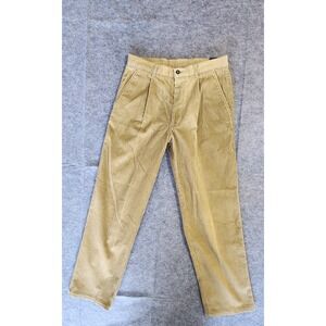 Britches Pants Men's 32x32  Light Brown Chino Corduroy Straight Pleated